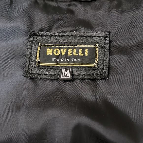 Novelli Biker Style Black Leather Sleeveless Jacket Vest Unisex - Picture 10 of 10